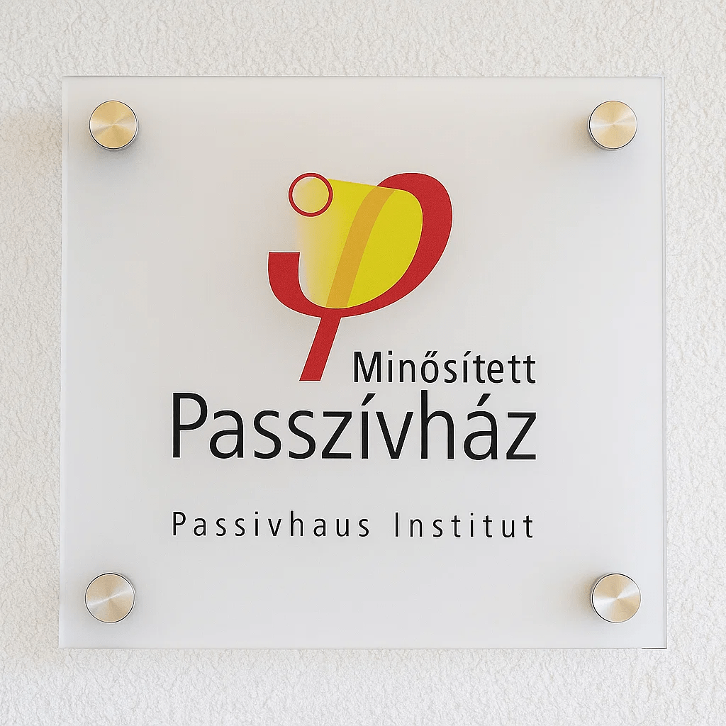 Minősített passzívház tábla